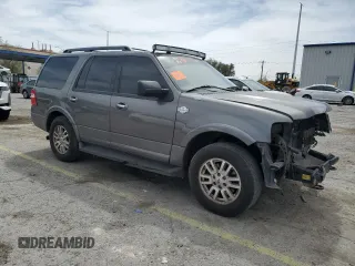 2014 Ford Expedition King Ranch with VIN 1FMJU1J58EEF44468, listed as a Copart auction lot 56375275 with 214,801 mi miles and Salvage title. Bid and sale history available at DreamBid. Image 4.