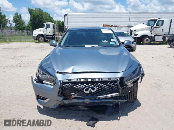 2018 Infiniti Q50 3.0t LUXE with VIN JN1EV7AP1JM361018, listed as a IAAI auction lot 39463706 with 45,648 mi miles. Bid and sale history available at carsss.com. Image 12.