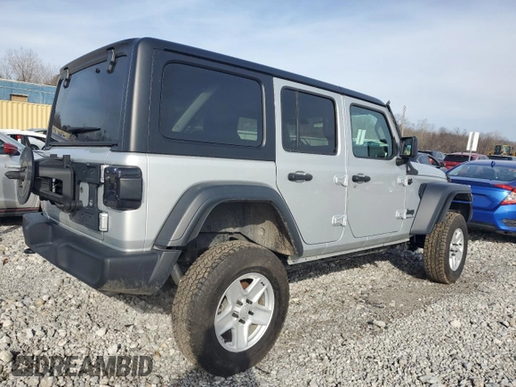 2023 Jeep Wrangler Willys with VIN 1C4HJXDG2PW671483, listed as a Copart auction lot 46990395 with 15,087 mi miles and Salvage Title. Bid and sale history available at DreamBid. Image 3.
