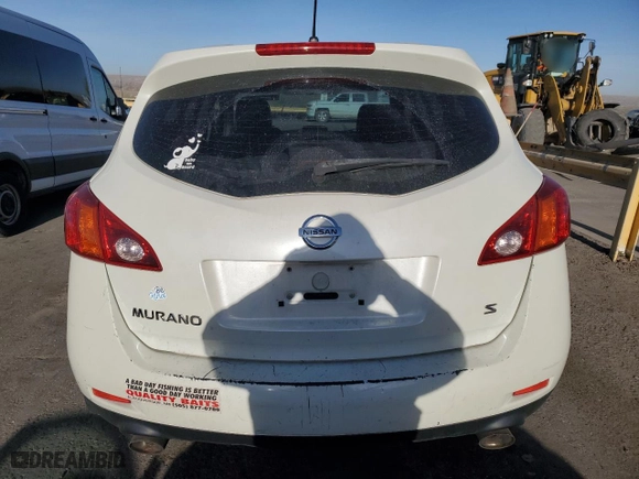 2009 Nissan Murano S with VIN JN8AZ18UX9W018544, listed as a Copart auction lot 49822625 with 0 mi miles and Salvage Title. Bid and sale history available at carsss.com. Image 6.