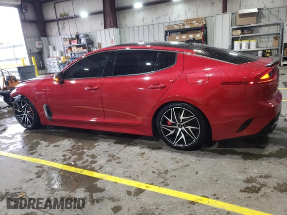 2018 Kia Stinger GT2 with VIN KNAE55LC7J6011762, listed as a Copart auction lot 51837305 with 63,897 mi miles and Salvage Title. Bid and sale history available at carsss.com. Image 2.