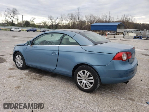 2007 Volkswagen Eos 2.0T with VIN WVWBA71FX7V029519, listed as a Copart auction lot 50248505 with 146,704 mi miles and Salvage Title. Bid and sale history available at DreamBid. Image 2.