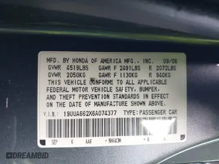 2006 Acura TL with VIN 19UUA662X6A074377, listed as a IAAI auction lot 41955894 with 163,099 mi miles. Bid and sale history available at carsss.com. Image 9.