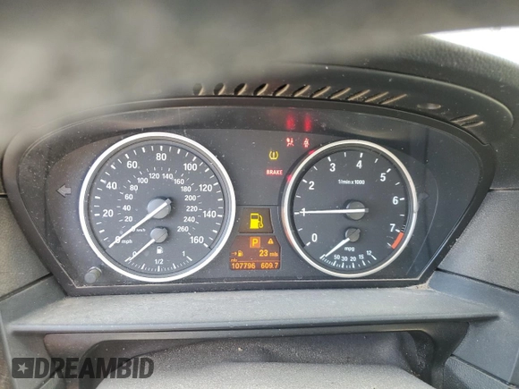 2010 BMW 5 Series 528i with VIN WBANU5C51AC460098, listed as a Copart auction lot 48819825 with 107,796 mi miles and Salvage Title. Bid and sale history available at carsss.com. Image 9.