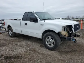 2008 Ford F-150 XL with VIN 1FTRF12WX8KB87907, listed as a Copart auction lot 46143165 with 210,446 mi miles and Salvage Title. Bid and sale history available at carsss.com. Image 4.