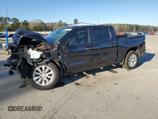 2022 Chevrolet Silverado 1500 Custom with VIN 1GCPDBEK3NZ536064, listed as a Copart auction lot 87393114 with 52,729 mi miles and Salvage Title. Bid and sale history available at carsss.com. Image 1.