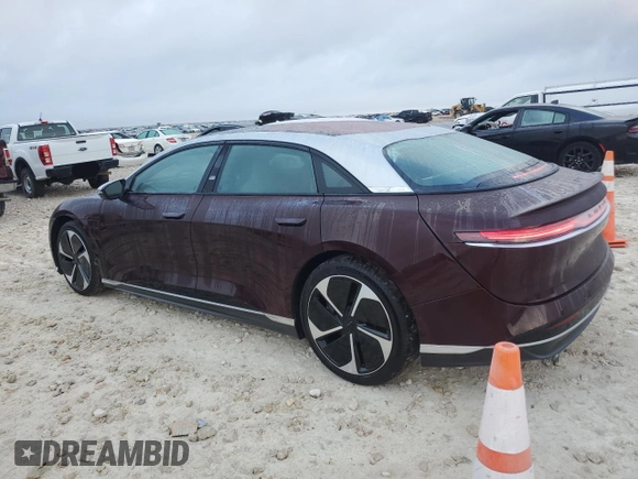 2023 Lucid Air Grand Touring z VIN 50EA1GBA4PA002253, wystawiony jako Copart lot #44174925 z przebiegiem 9760 mil mil oraz Tytuł czysty. Historia ofert i sprzedaży dostępna na DreamBid. Obrazek 2.