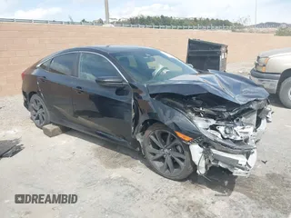 2020 Honda Civic Sedan Sport with VIN 19XFC2F82LE212906, listed as a IAAI auction lot 41915484 with 82,162 mi miles. Bid and sale history available at carsss.com. Image 1.