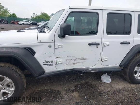 2021 Jeep Wrangler Unlimited Willys with VIN 1C4HJXDG9MW582361, listed as a IAAI auction lot 42243238 with 78,692 mi miles and . Bid and sale history available at DreamBid. Image 6.