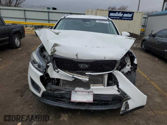 2016 Kia Sorento LX with VIN 5XYPG4A34GG104327, listed as a Copart auction lot 43345775 with 130,325 mi miles and Salvage Title. Bid and sale history available at carsss.com. Image 5.