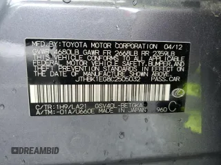 2012 Lexus ES with VIN JTHBK1EG8C2505032, listed as a Copart auction lot 48464585 with 152,642 mi miles and Salvage Title. Bid and sale history available at carsss.com. Image 12.