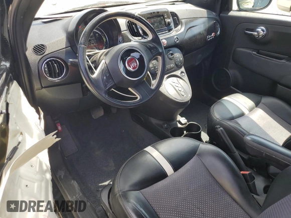 2017 FIAT 500e with VIN 3C3CFFGE5HT524117, listed as a Copart auction lot 58864585 with 65,393 mi miles and Salvage title. Bid and sale history available at DreamBid. Image 8.