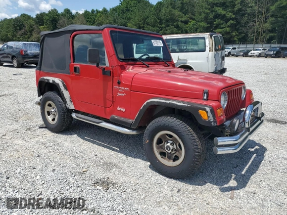 2001 Jeep Wrangler Sport with VIN 1J4FA49S51P365327, listed as a Copart auction lot 61720115 with 194,086 mi miles and Salvage title. Bid and sale history available at DreamBid. Image 4.
