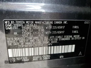 2023 Toyota RAV4 XLE with VIN 2T3P1RFVXPC351153, listed as a Copart auction lot 43721515 with 32,236 mi miles and Salvage Title. Bid and sale history available at carsss.com. Image 14.