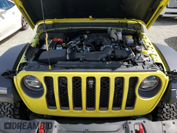 2022 Jeep Wrangler Unlimited Rubicon with VIN 1C4HJXFG3NW214174, listed as a Copart auction lot 74136484 with 5,292 mi miles and Salvage title. Bid and sale history available at DreamBid. Image 11.