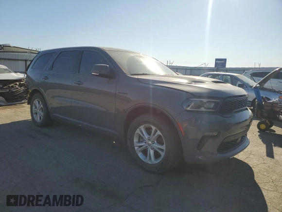 2021 Dodge Durango R/T with VIN 1C4SDHCT5MC761838, listed as a Copart auction lot 88305825 with 58,840 mi miles and Salvage Title. Bid and sale history available at DreamBid. Image 4.