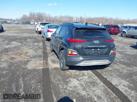 2020 Hyundai Kona Limited with VIN KM8K33A50LU466077, listed as a IAAI auction lot 41645256 with 73,305 mi miles. Bid and sale history available at carsss.com. Image 3.