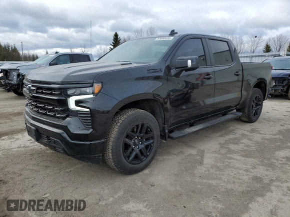 2025 Chevrolet Silverado 1500 with VIN 1GCUKEE86SZ159322, listed as a Copart auction lot 52690435 with 4,975 mi miles and Salvage Title. Bid and sale history available at DreamBid. Image 1.