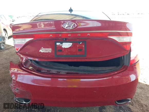2012 Hyundai Azera with VIN KMHFH4JG2CA148859, listed as a IAAI auction lot 41850242 with 105,272 mi miles. Bid and sale history available at carsss.com. Image 16.