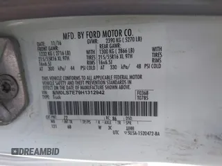 2017 Ford Transit Connect XL с VIN NM0LS7E79H1312942, выставлен на аукционе IAAI как лот 42427177 с пробегом 124 347 миль миль и . История ставок и продаж доступна на DreamBid. Изображение 9.