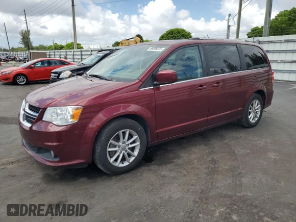 2019 Dodge Grand Caravan SXT with VIN 2C4RDGCGXKR807759, listed as a Copart auction lot 56098575 with 119,268 mi miles and Salvage Title. Bid and sale history available at DreamBid. Image 1.