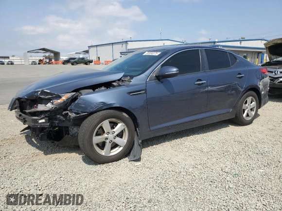 2015 Kia Optima LX with VIN 5XXGM4A71FG470602, listed as a Copart auction lot 55504075 with 177,394 mi miles and Salvage Title. Bid and sale history available at DreamBid. Image 1.