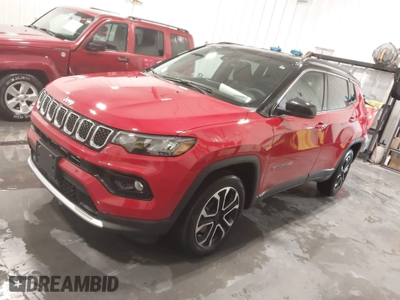 2024 Jeep Compass Limited with VIN 3C4NJDCN7RT584849, listed as a IAAI auction lot 41545117 with 12,411 mi miles and . Bid and sale history available at DreamBid. Image 2.