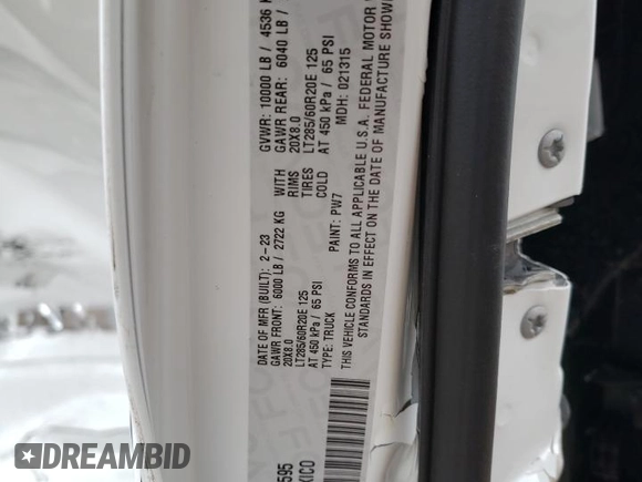 2023 Ram 2500 Big Horn with VIN 3C6UR5DL7PG518595, listed as a Copart auction lot 79554083 with 13,102 mi miles and Salvage title. Bid and sale history available at DreamBid. Image 12.