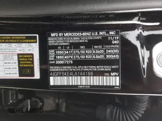 2020 Mercedes-Benz GLS with VIN 4JGFF5KE4LA144188, listed as a Copart auction lot 73468382 with 18,091 mi miles. Bid and sale history available at carsss.com. Image 15.