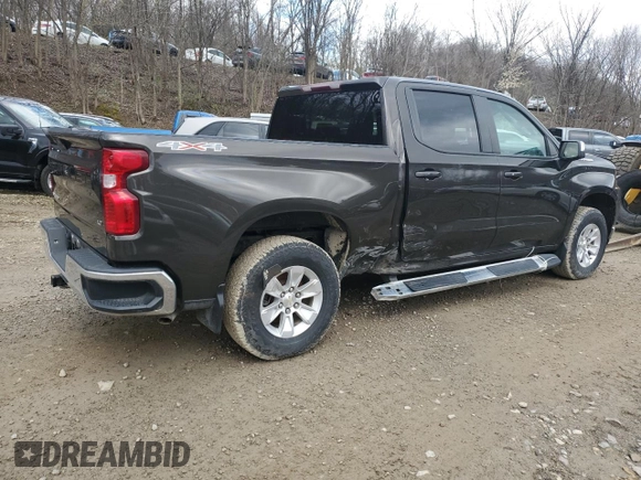 2021 Chevrolet Silverado 1500 LT with VIN 1GCUYDED6MZ135451, listed as a Copart auction lot 52053785 with 103,371 mi miles and Salvage Title. Bid and sale history available at carsss.com. Image 3.