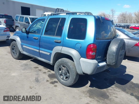 2005 Jeep Liberty Sport with VIN 1J4GK48K55W718275, listed as a IAAI auction lot 41869950 with 198,154 mi miles. Bid and sale history available at carsss.com. Image 3.