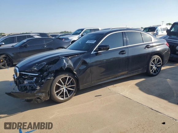 2020 BMW 3 Series 330i with VIN 3MW5R1J08L8B05599, listed as a Copart auction lot 50084805 with 92,028 mi miles and Salvage Title. Bid and sale history available at DreamBid. Image 1.