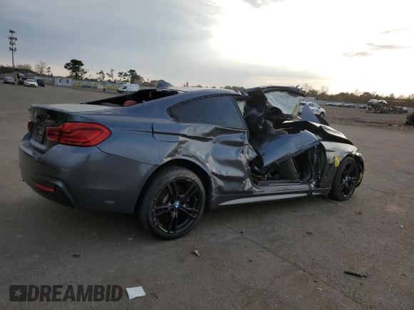2018 BMW 4 Series 430i xDrive with VIN WBA4W5C51JAA49675, listed as a Copart auction lot 45585095 with Not provided miles and Salvage title. Bid and sale history available at DreamBid. Image 3.
