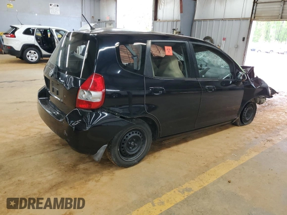 2007 Honda Fit with VIN JHMGD384X7S032334, listed as a Copart auction lot 52781425 with Not provided miles and Salvage title. Bid and sale history available at DreamBid. Image 3.