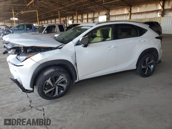 2021 Lexus NX 300 z VIN JTJGARBZ9M5035833, wystawiony jako Copart lot #61602995 z przebiegiem 38 746 mil mil oraz Szkoda całkowita • Salvage title. Historia ofert i sprzedaży dostępna na DreamBid. Obrazek 1.