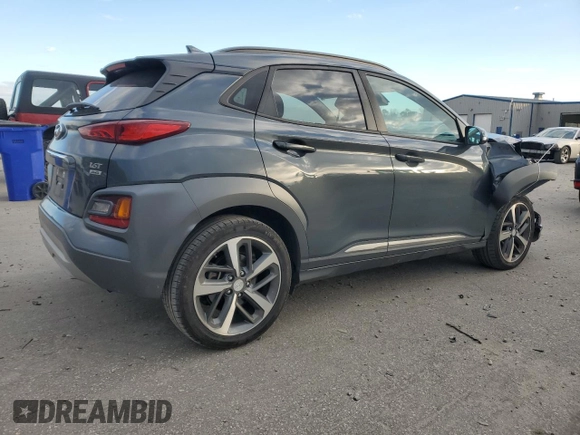 2019 Hyundai Kona Ultimate with VIN KM8K5CA59KU267182, listed as a Copart auction lot 41383395 with 50,531 mi miles and Salvage Title. Bid and sale history available at carsss.com. Image 3.