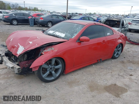 2006 Infiniti G35 Coupe with VIN JNKCV54E86M707249, listed as a IAAI auction lot 42064085 with 138,965 mi miles. Bid and sale history available at carsss.com. Image 2.