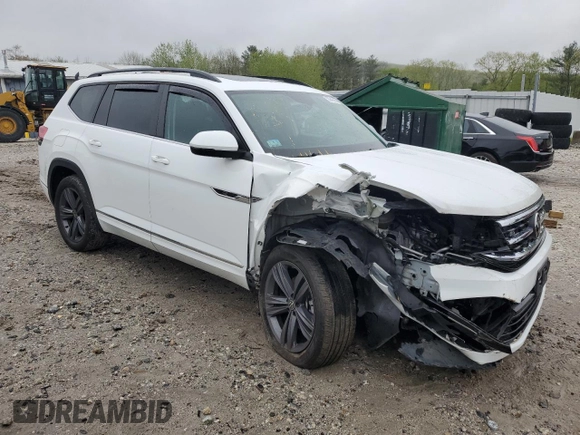 2021 Volkswagen Atlas SE with VIN 1V2RR2CA3MC609521, listed as a Copart auction lot 55945695 with 38,874 mi miles and Salvage title. Bid and sale history available at DreamBid. Image 4.