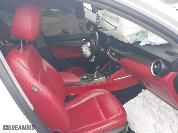 2019 Alfa Romeo Stelvio Ti Sport with VIN ZASPAKBN4K7C43960, listed as a IAAI auction lot 41328453 with 1 mi miles. Bid and sale history available at carsss.com. Image 5.