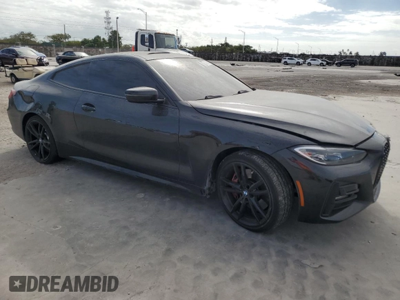 2021 BMW 4 Series 430i with VIN WBA53AP05MCG80393, listed as a Copart auction lot 84918394 with 61,614 mi miles and Salvage Title. Bid and sale history available at DreamBid. Image 4.