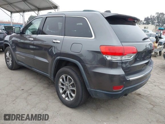 2014 Jeep Grand Cherokee Limited with VIN 1C4RJEBG0EC555774, listed as a IAAI auction lot 42160952 with 102,076 mi miles and . Bid and sale history available at DreamBid. Image 3.