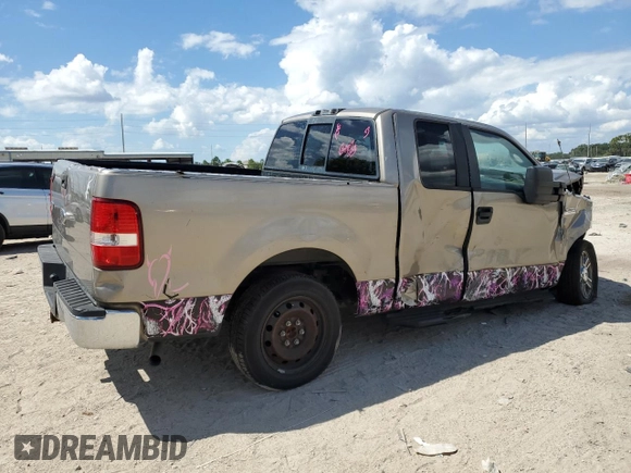 2005 Ford F-150 STX with VIN 1FTRX12W65FB55666, listed as a Copart auction lot 49059735 with 123,237 mi miles and Non Repairable. Bid and sale history available at carsss.com. Image 3.
