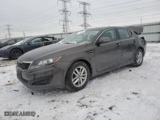 2011 Kia Optima LX with VIN KNAGM4A77B5186922, listed as a Copart auction lot 45537365 with 142,430 mi miles and Salvage Title. Bid and sale history available at carsss.com. Image 1.