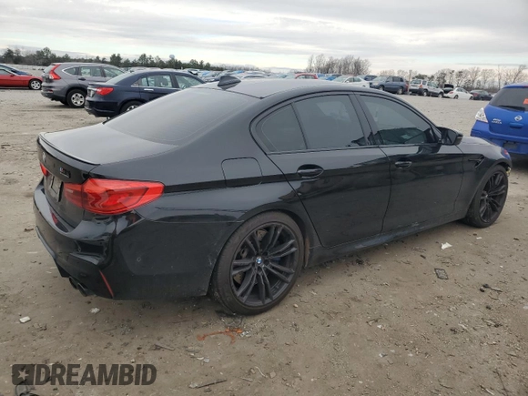 2020 BMW M5 Competition with VIN WBSJF0C00LCE03845, listed as a Copart auction lot 86736314 with 57,912 mi miles and Salvage Title. Bid and sale history available at carsss.com. Image 3.