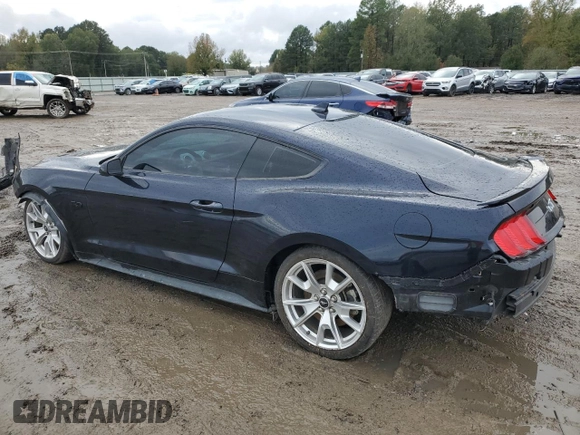 2021 Ford Mustang GT with VIN 1FA6P8CF8M5145208, listed as a Copart auction lot 77495384 with 15,830 mi miles and Salvage title. Bid and sale history available at DreamBid. Image 2.