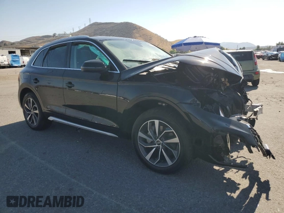 2021 Audi Q5 Premium with VIN WA1AAAFY8M2029156, listed as a Copart auction lot 60519755 with 29,713 mi miles and Salvage title. Bid and sale history available at DreamBid. Image 4.