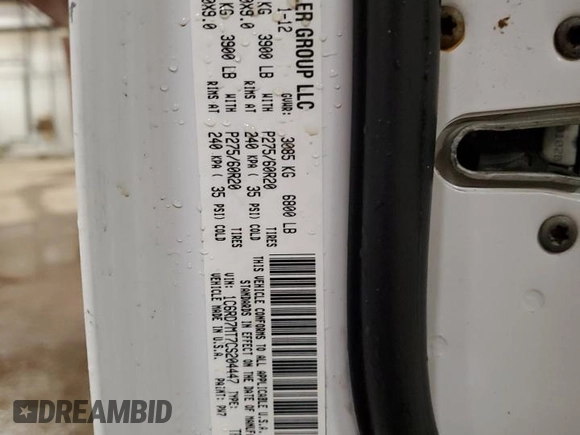 2012 Ram 1500 Sport with VIN 1C6RD7MT7CS204447, listed as a Copart auction lot 88131245 with 128,427 mi miles and Clean title. Bid and sale history available at DreamBid. Image 13.