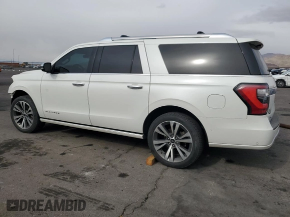 2020 Ford Expedition Max Platinum with VIN 1FMJK1MT5LEA06551, listed as a Copart auction lot 42459445 with 99,637 mi miles and Salvage title. Bid and sale history available at DreamBid. Image 2.