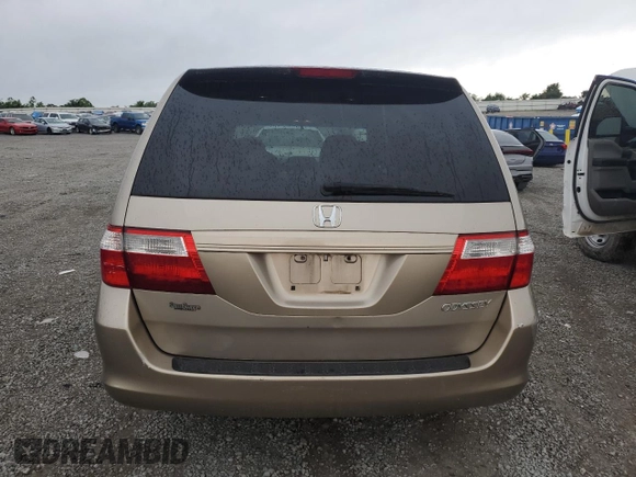 2005 Honda Odyssey LX with VIN 5FNRL382X5B107510, listed as a Copart auction lot 59554905 with 124,393 mi miles and Salvage title. Bid and sale history available at DreamBid. Image 6.