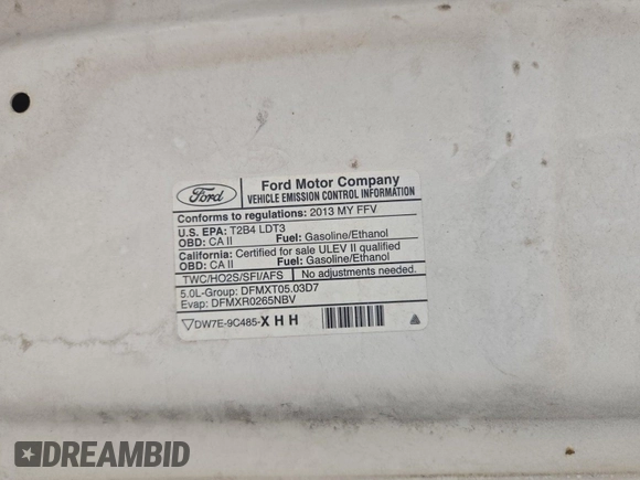 2013 Ford F-150 XL with VIN 1FTFW1EF0DFD70461, listed as a IAAI auction lot 42829299 with 143,538 mi miles and . Bid and sale history available at DreamBid. Image 36.